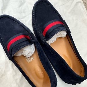 Gucci Boys Suede web-trimmed Loafer